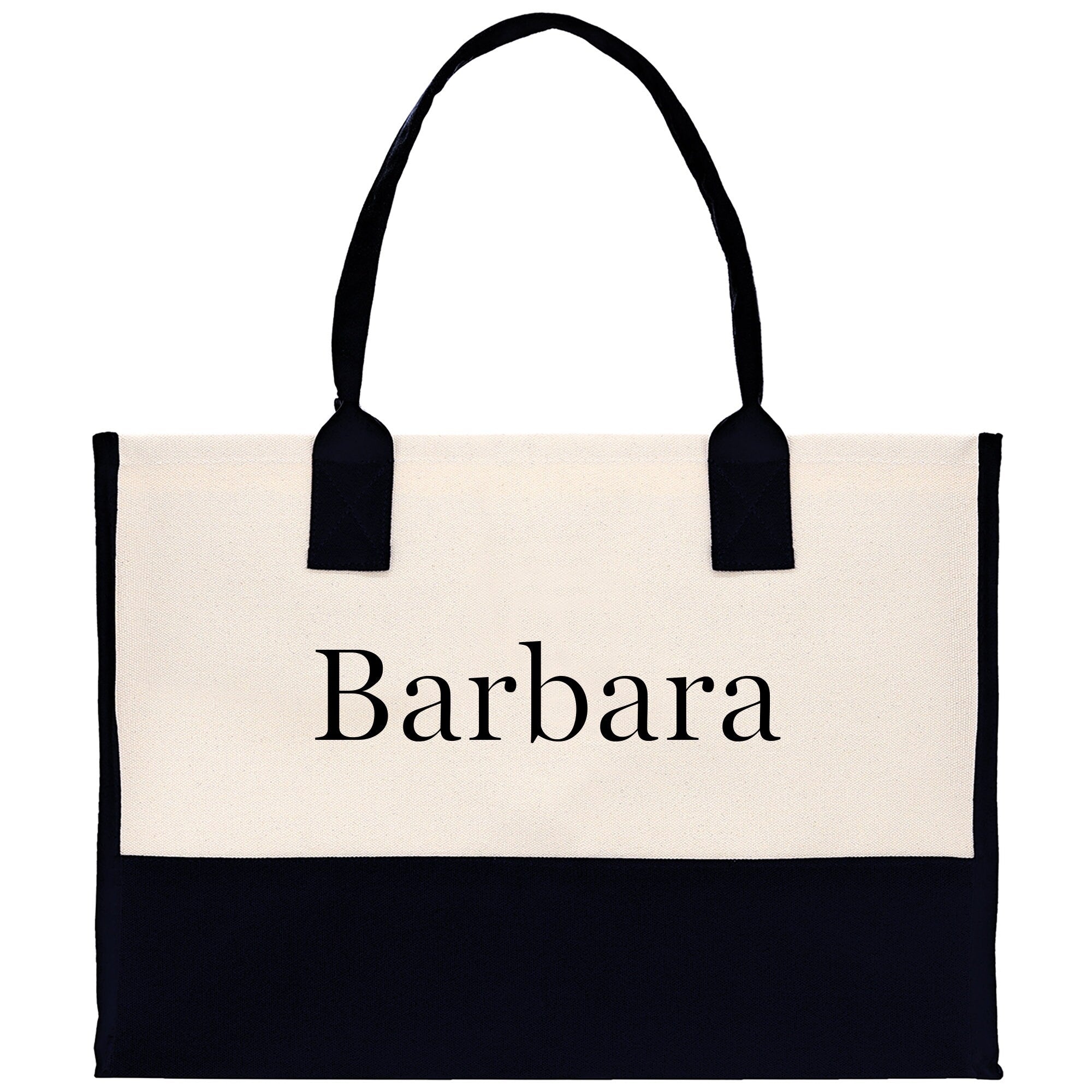 Monogram and Personalized Name Cotton Canvas Tote Bag Initial Tote Bag Letter Tote Bag Birthday Gift Bag Beach Bag Custom Monogrammed Bag - Aaria Tees Aaria Tees