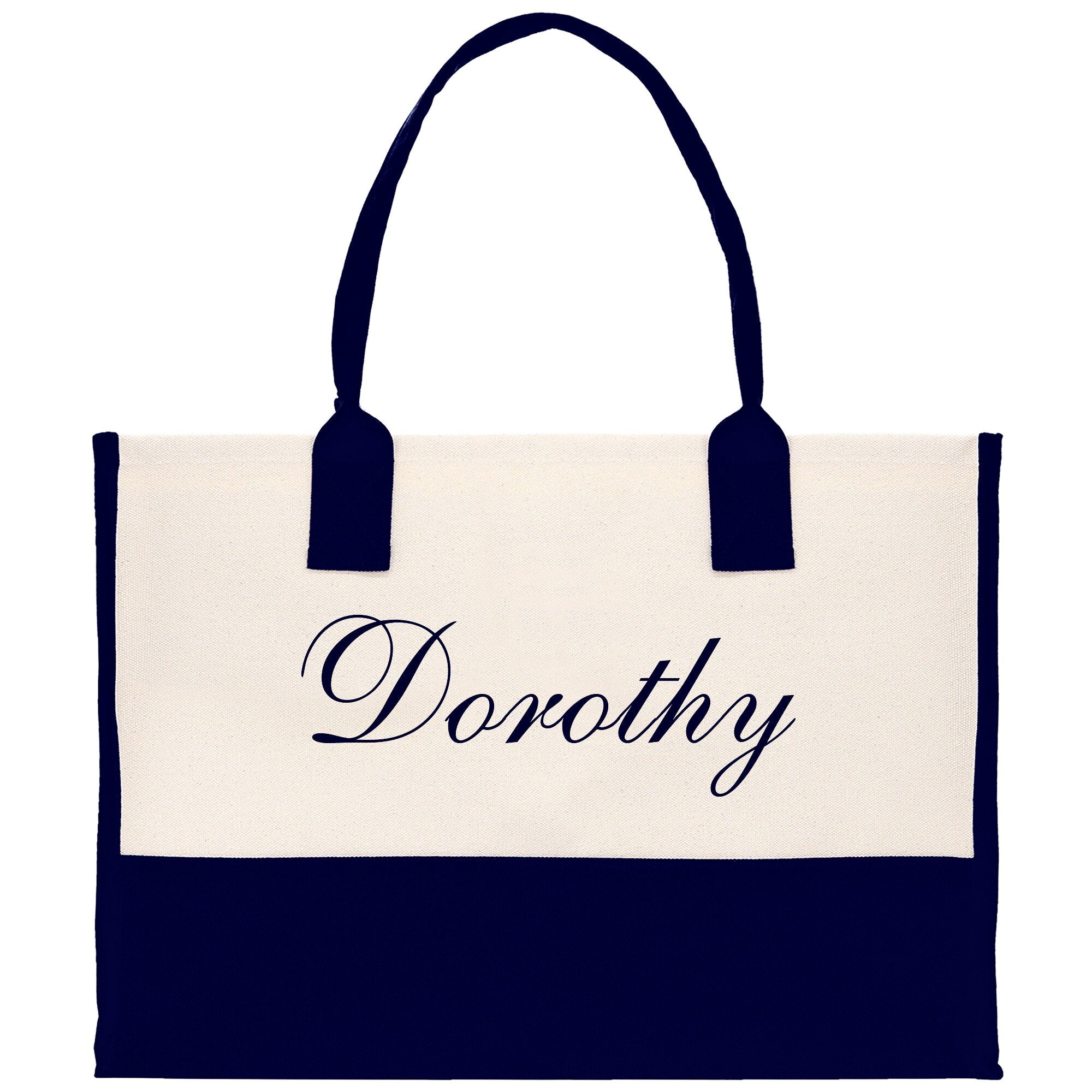 Monogram and Personalized Name Cotton Canvas Tote Bag Initial Tote Bag Letter Tote Bag Birthday Gift Bag Beach Bag Custom Monogrammed Bag - Aaria Tees Aaria Tees