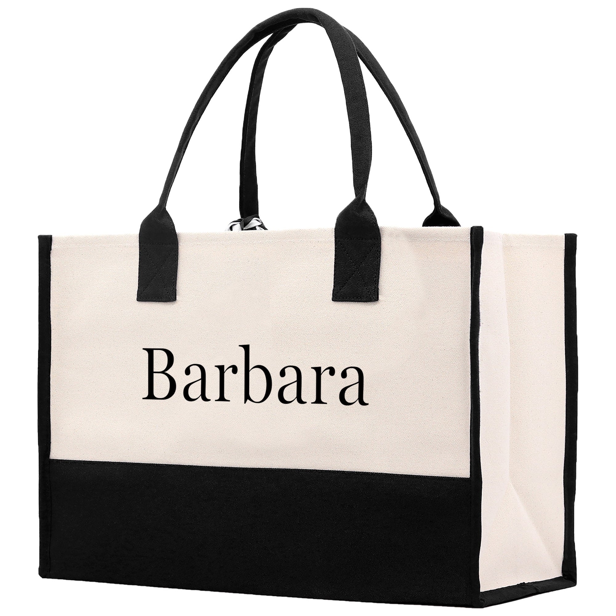 Monogram and Personalized Name Cotton Canvas Tote Bag Initial Tote Bag Letter Tote Bag Birthday Gift Bag Beach Bag Custom Monogrammed Bag - Aaria Tees Aaria Tees