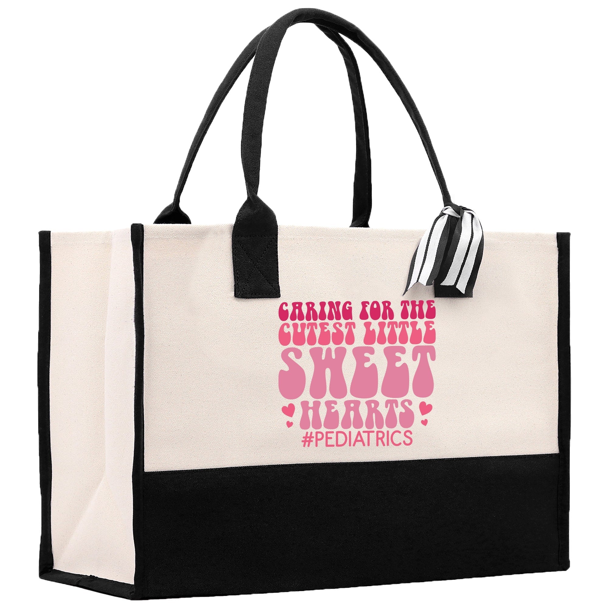 Pediatric Nurse Personalized Cotton Canvas Tote Bag Custom Nurse Gift Registered Nurse Tote RN Tote RN Gift Future Nursing Student Gift - Aaria Tees Aaria Tees
