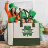 Saint Patrick's Day Personalized Cotton Canvas Tote Bag St Patrick Day Gift Shamrock Bag Lucky St Patrick's Irish Tote Bag Shenanigans Gift - Aaria Tees Aaria Tees