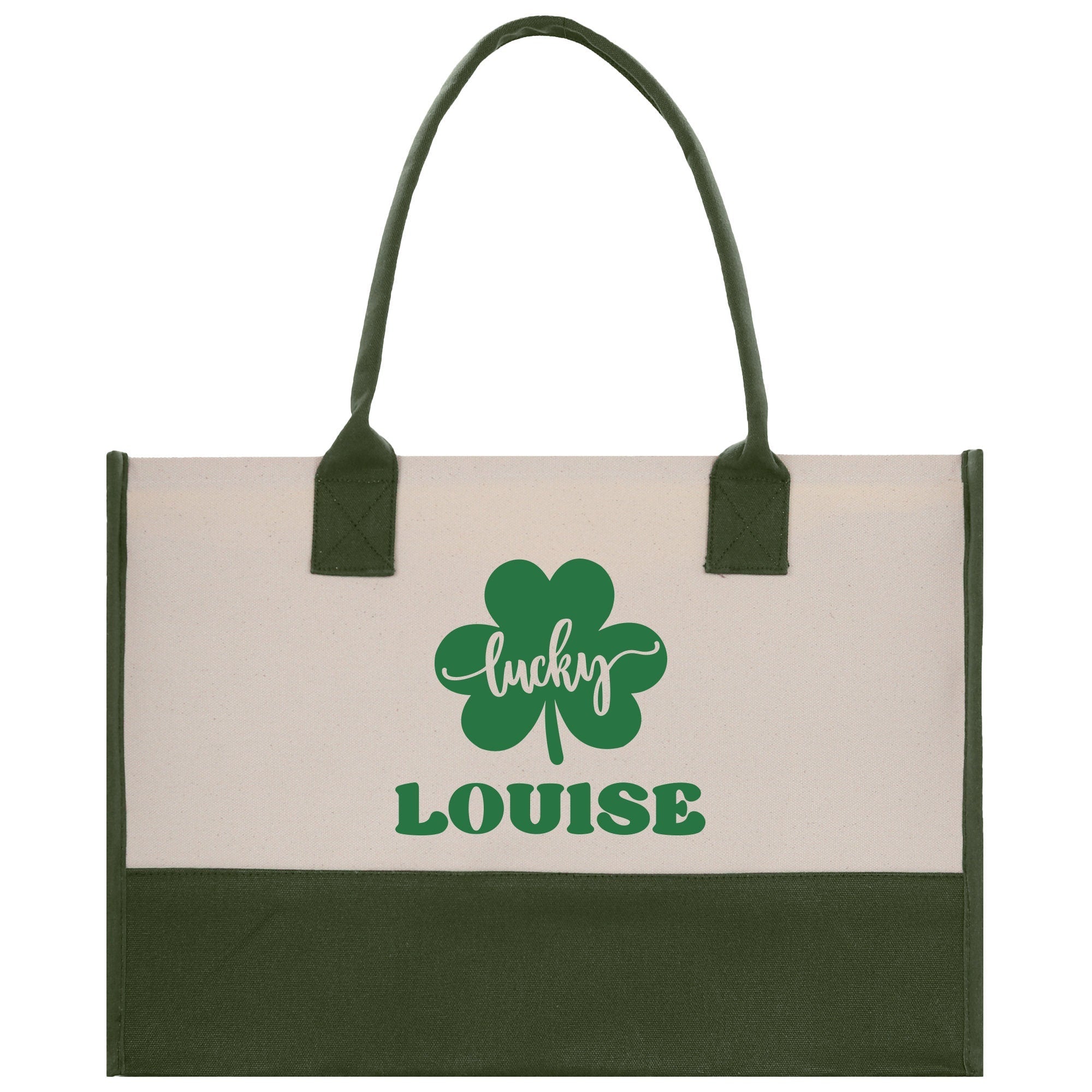 Saint Patrick's Day Personalized Cotton Canvas Tote Bag St Patrick Day Gift Shamrock Bag Lucky St Patrick's Irish Tote Bag Shenanigans Gift - Aaria Tees Aaria Tees