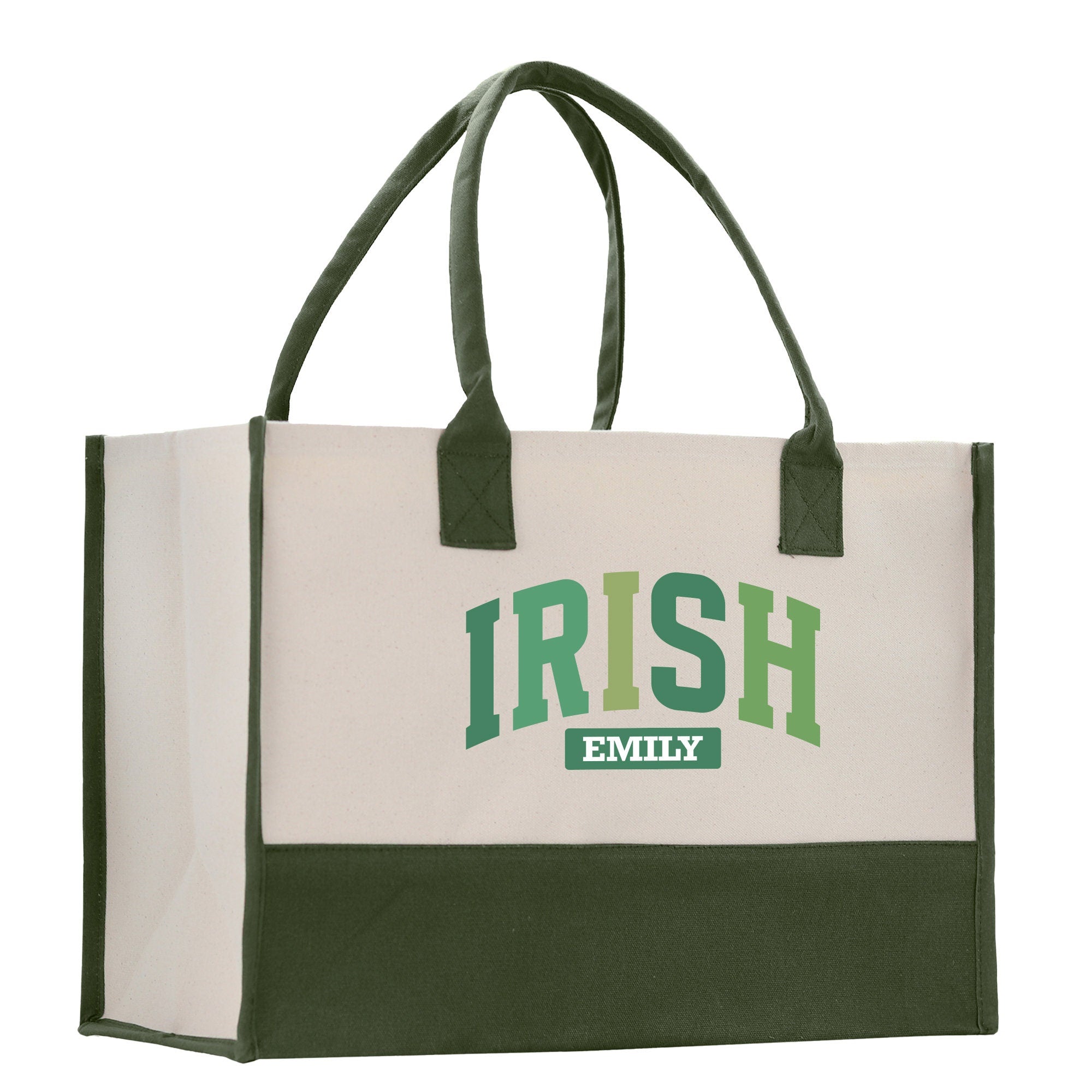 Saint Patrick's Day Personalized Cotton Canvas Tote Bag St Patrick Day Gift Shamrock Bag Lucky St Patrick's Irish Tote Bag Shenanigans Gift - Aaria Tees Aaria Tees