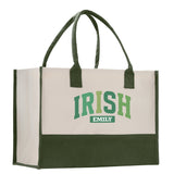 Saint Patrick's Day Personalized Cotton Canvas Tote Bag St Patrick Day Gift Shamrock Bag Lucky St Patrick's Irish Tote Bag Shenanigans Gift - Aaria Tees Aaria Tees