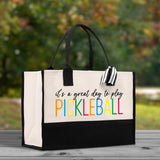 Pickleball Tote Bag Personalized Pickleball Party Favors Custom Pickleball Player Gift Pickleball Cotton Canvas Tote Bag - Aaria Tees Aaria Tees