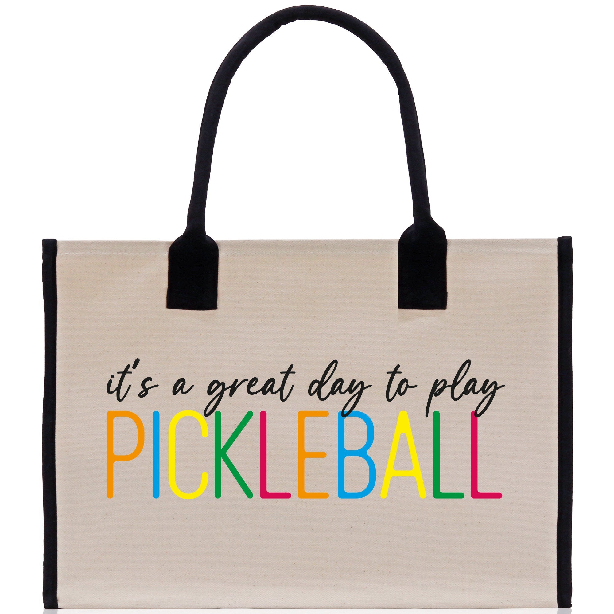 Pickleball Tote Bag Personalized Pickleball Party Favors Custom Pickleball Player Gift Pickleball Cotton Canvas Tote Bag - Aaria Tees Aaria Tees