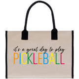 Pickleball Tote Bag Personalized Pickleball Party Favors Custom Pickleball Player Gift Pickleball Cotton Canvas Tote Bag - Aaria Tees Aaria Tees