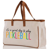 Pickleball Tote Bag Personalized Pickleball Party Favors Custom Pickleball Player Gift Pickleball Cotton Canvas Tote Bag - Aaria Tees Aaria Tees