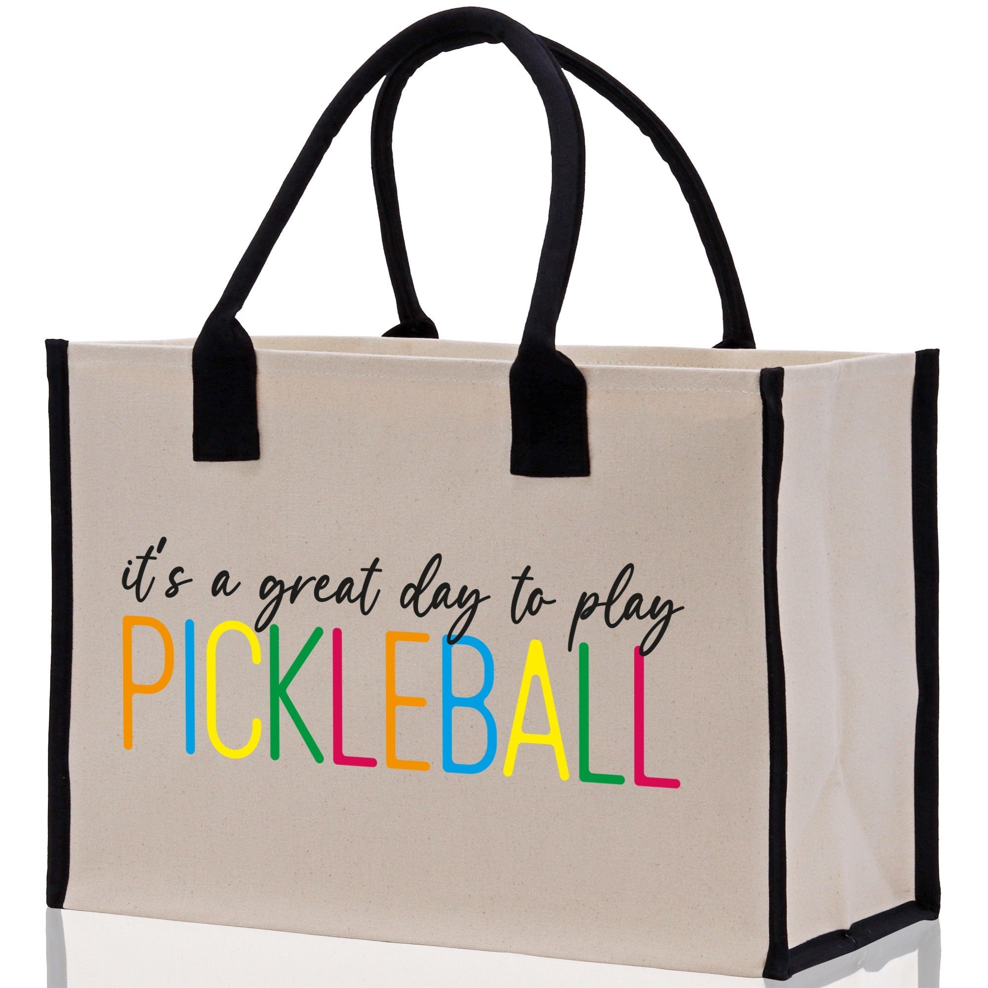 Pickleball Tote Bag Personalized Pickleball Party Favors Custom Pickleball Player Gift Pickleball Cotton Canvas Tote Bag - Aaria Tees Aaria Tees