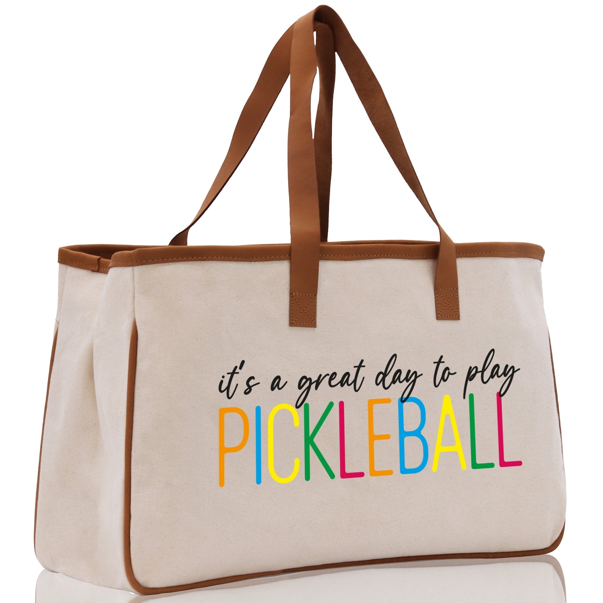 Pickleball Tote Bag Personalized Pickleball Party Favors Custom Pickleball Player Gift Pickleball Cotton Canvas Tote Bag - Aaria Tees Aaria Tees