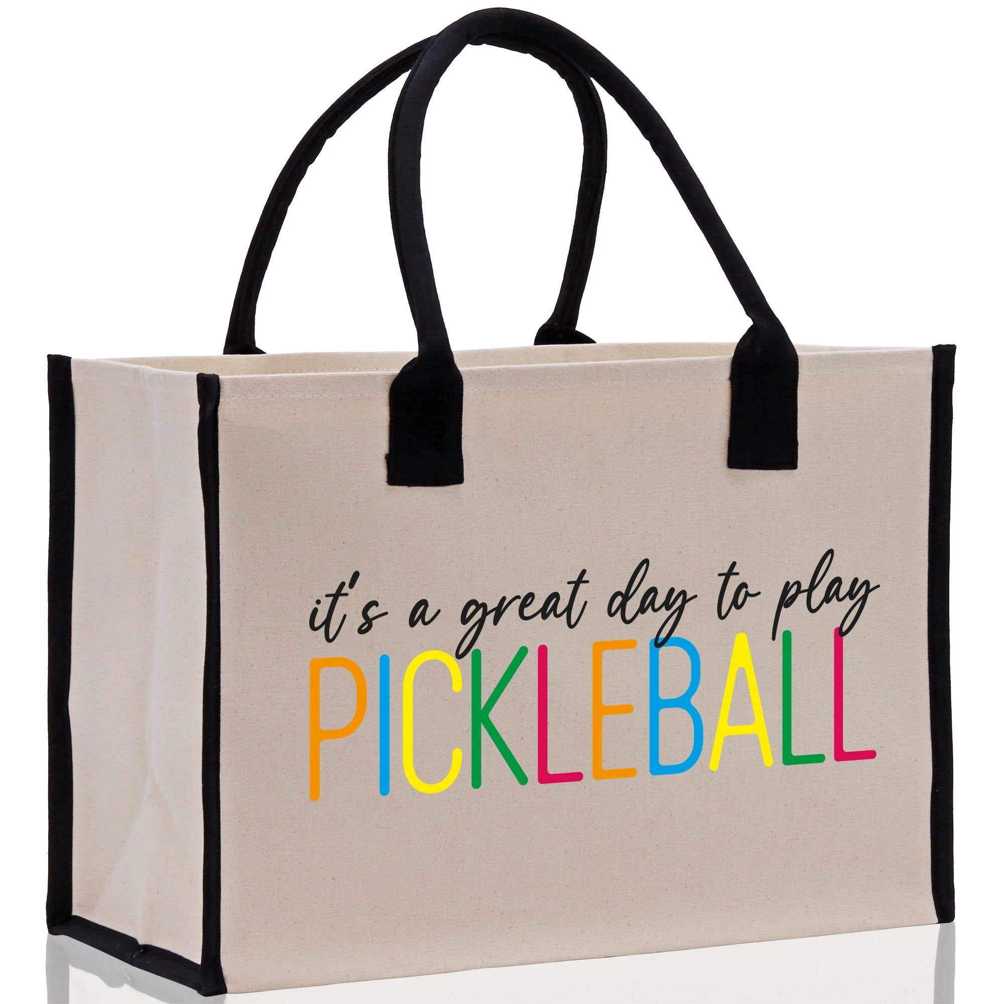Pickleball Tote Bag Personalized Pickleball Party Favors Custom Pickleball Player Gift Pickleball Cotton Canvas Tote Bag - Aaria Tees Aaria Tees
