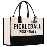 Pickleball Tote Bag Personalized Pickleball Party Favors Custom Pickleball Player Gift Pickleball Cotton Canvas Tote Bag - Aaria Tees Aaria Tees