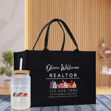 Realtor Tote Bag Personalized Business Tote Bag Custom Real Estate Agent Gift Bulk Business Logo Realtor Swag Real Estate Tote Bag - Aaria Tees Aaria Tees