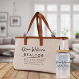 Realtor Tote Bag Personalized Business Tote Bag Custom Real Estate Agent Gift Bulk Business Logo Realtor Swag Real Estate Tote Bag - Aaria Tees Aaria Tees