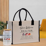Realtor Tote Bag Personalized Business Tote Bag Custom Real Estate Agent Gift Bulk Business Logo Realtor Swag Real Estate Tote Bag - Aaria Tees Aaria Tees