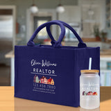 Realtor Tote Bag Personalized Business Tote Bag Custom Real Estate Agent Gift Bulk Business Logo Realtor Swag Real Estate Tote Bag - Aaria Tees Aaria Tees