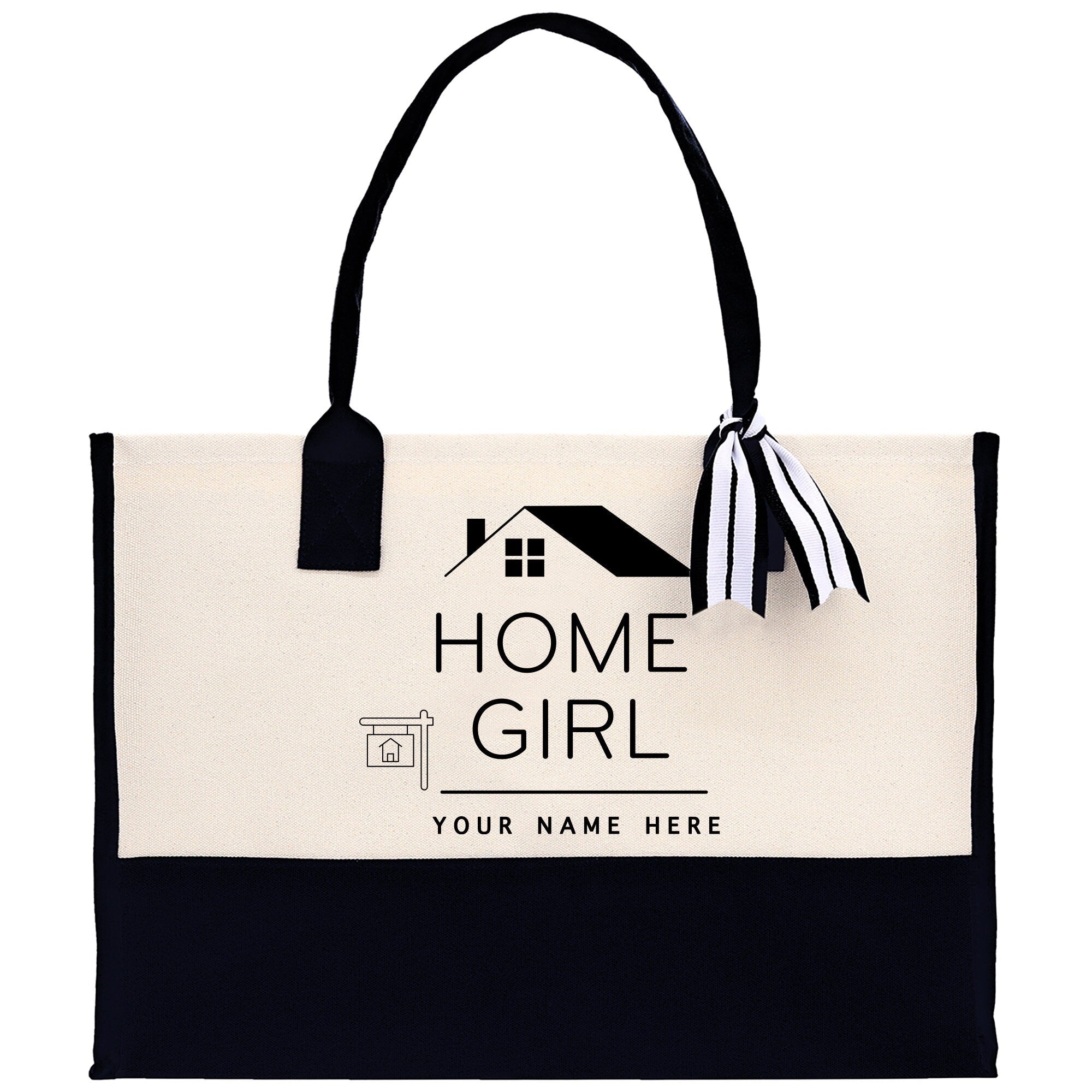 Realtor Tote Bag Personalized Business Tote Bag Custom Real Estate Agent Gift Bulk Business Logo Realtor Swag Real Estate Tote Bag - Aaria Tees Aaria Tees