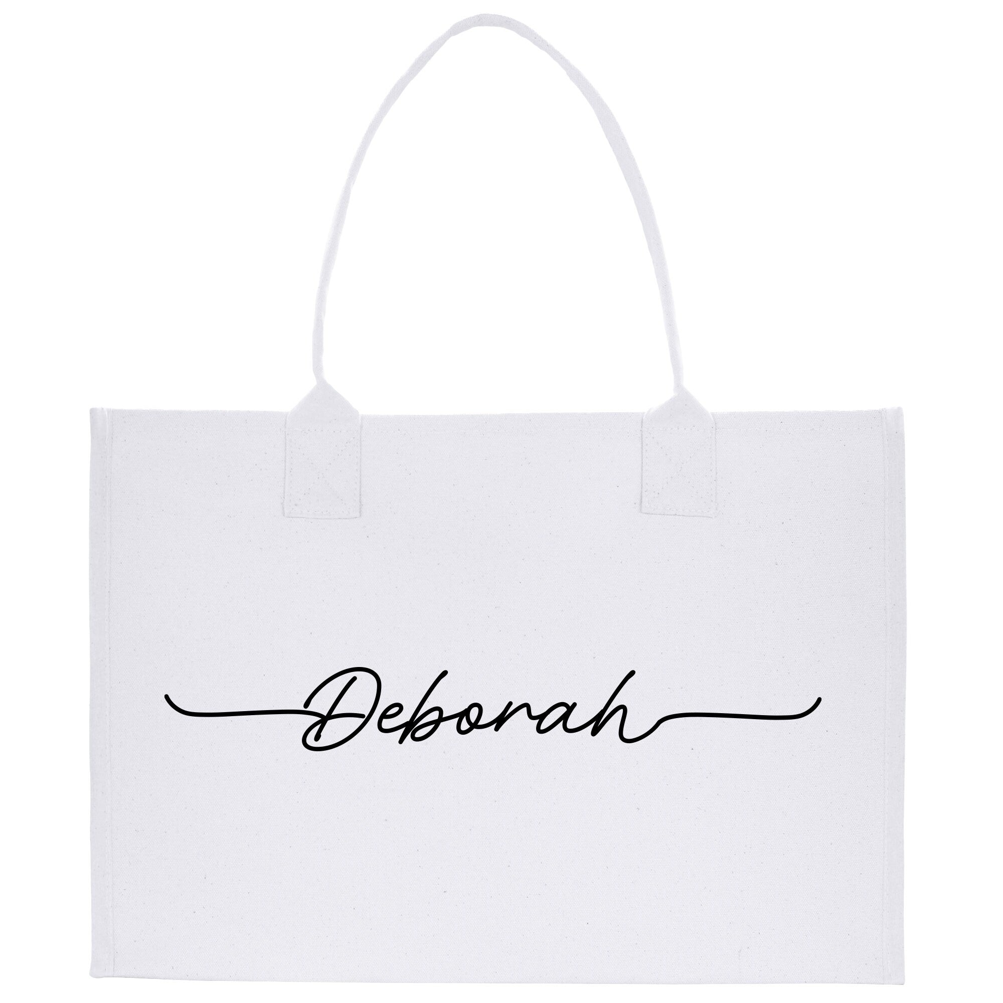 Personalized Name Wedding Cotton Canvas Tote Bag Bridal Shower Gift Custom Honeymoon Gift Customized Wedding Gift Bridesmaid Gift - Aaria Tees Aaria Tees
