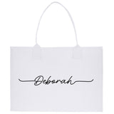 Personalized Name Wedding Cotton Canvas Tote Bag Bridal Shower Gift Custom Honeymoon Gift Customized Wedding Gift Bridesmaid Gift - Aaria Tees Aaria Tees