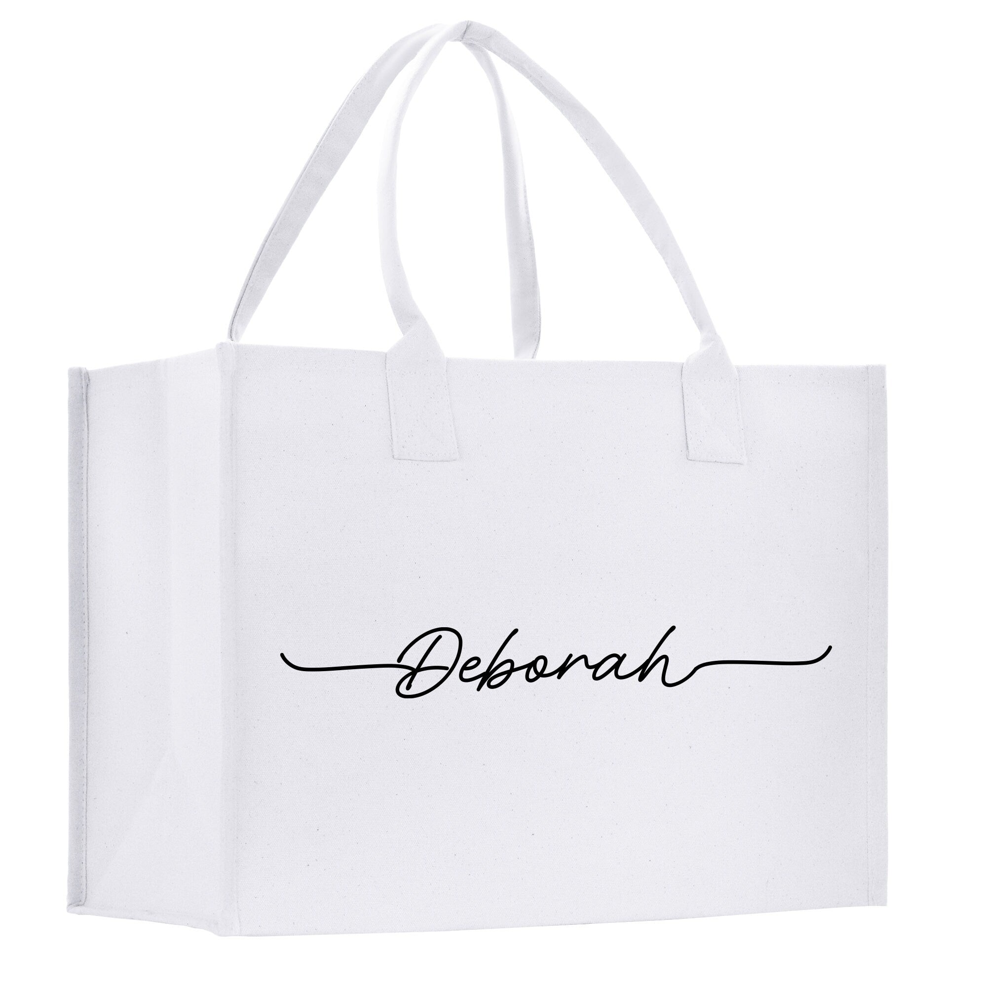 Personalized Name Wedding Cotton Canvas Tote Bag Bridal Shower Gift Custom Honeymoon Gift Customized Wedding Gift Bridesmaid Gift - Aaria Tees Aaria Tees