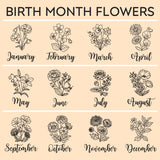 Personalized Kids and Grandkids Name Cotton Canvas Tote Bag Custom Flower Tote Bag Gift for Mom Gift for Grandma Birth Month Grandkids Name - Aaria Tees Aaria Tees