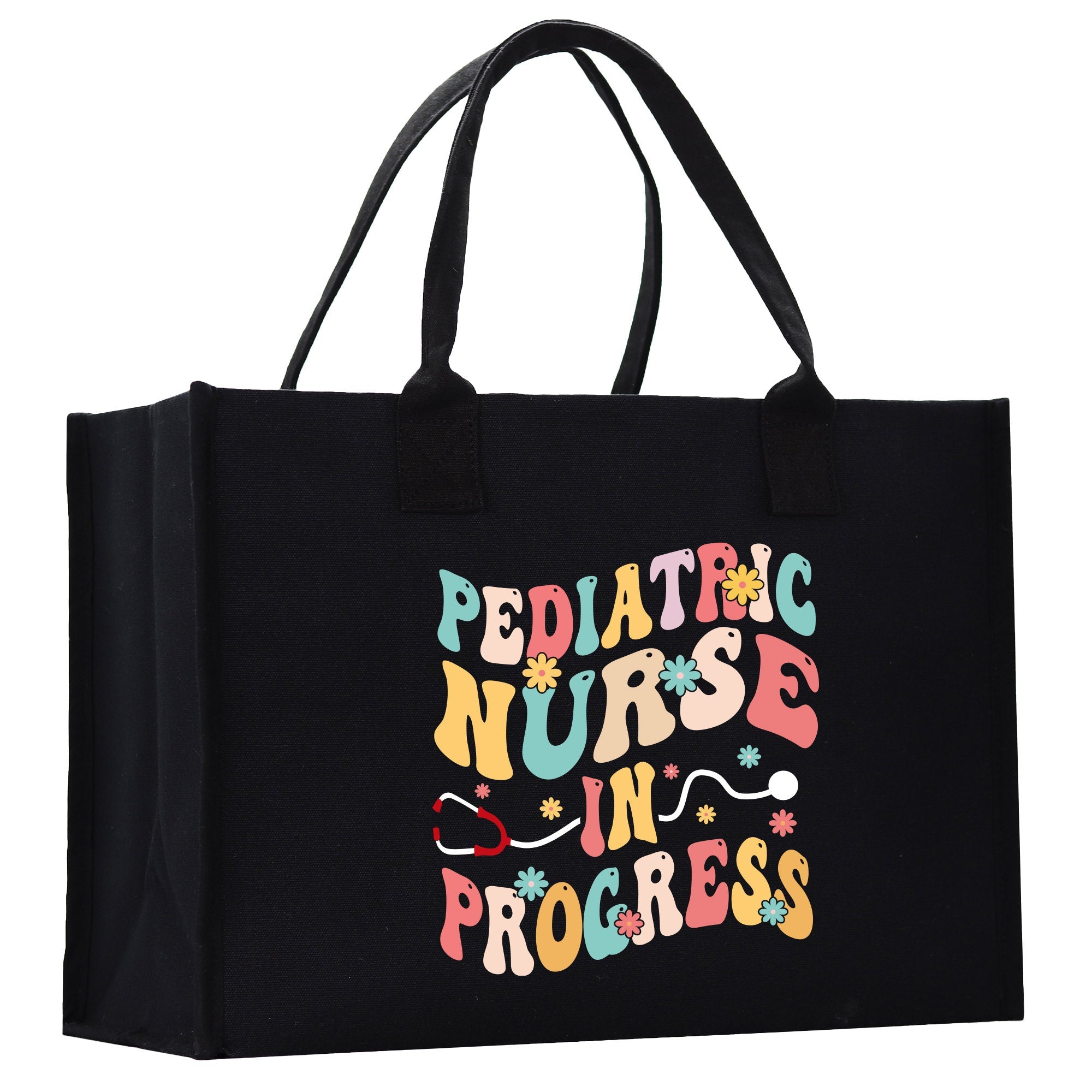 Pediatric Nurse Personalized Cotton Canvas Tote Bag Custom Nurse Gift Registered Nurse Tote RN Tote RN Gift Future Nursing Student Gift - Aaria Tees Aaria Tees
