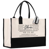 Realtor Tote Bag Personalized Business Tote Bag Custom Real Estate Agent Gift Bulk Business Logo Realtor Swag Real Estate Tote Bag - Aaria Tees Aaria Tees