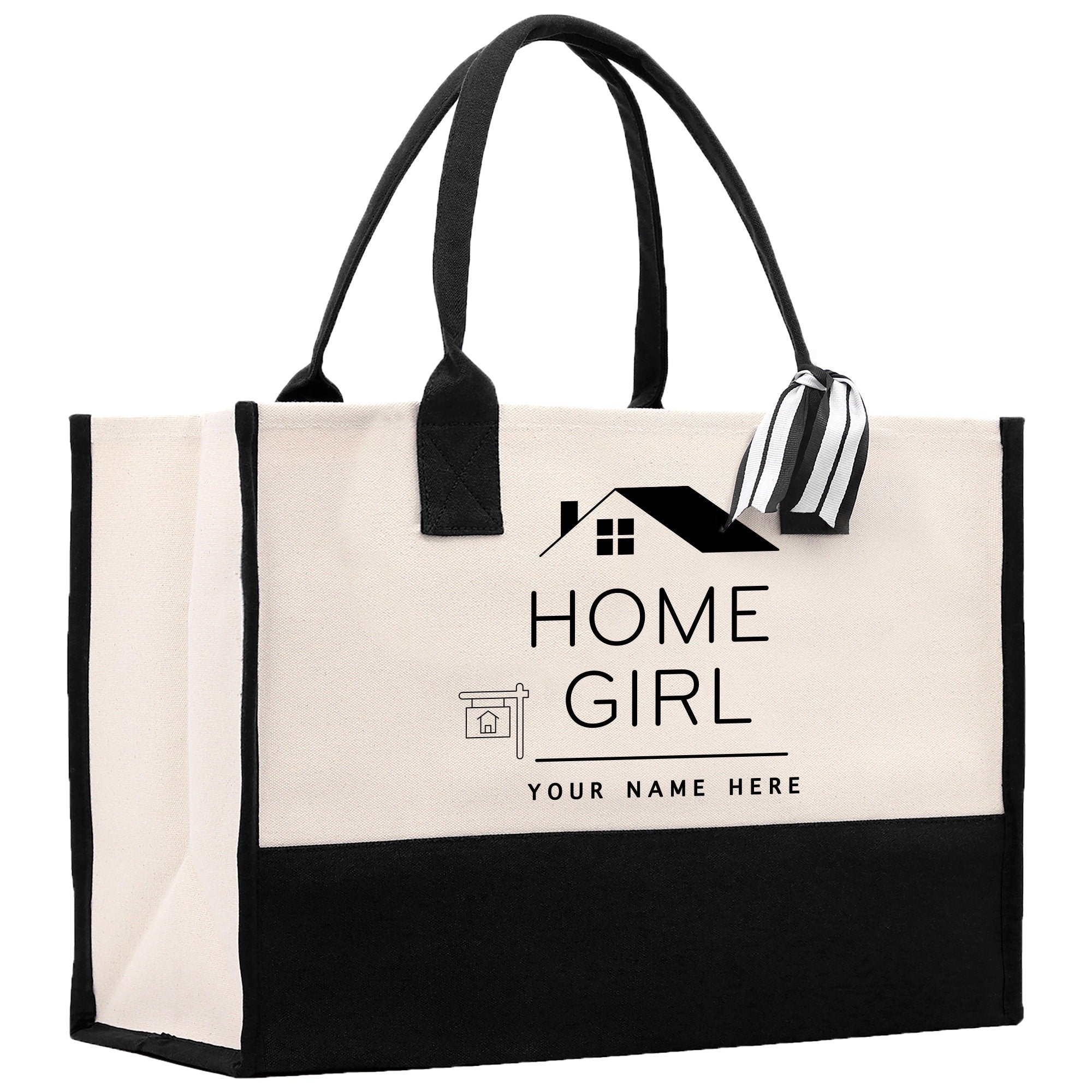 Realtor Tote Bag Personalized Business Tote Bag Custom Real Estate Agent Gift Bulk Business Logo Realtor Swag Real Estate Tote Bag - Aaria Tees Aaria Tees