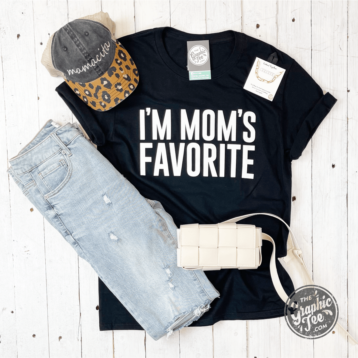 I'm Mom's Favorite - Black Tee - Aaria Tees