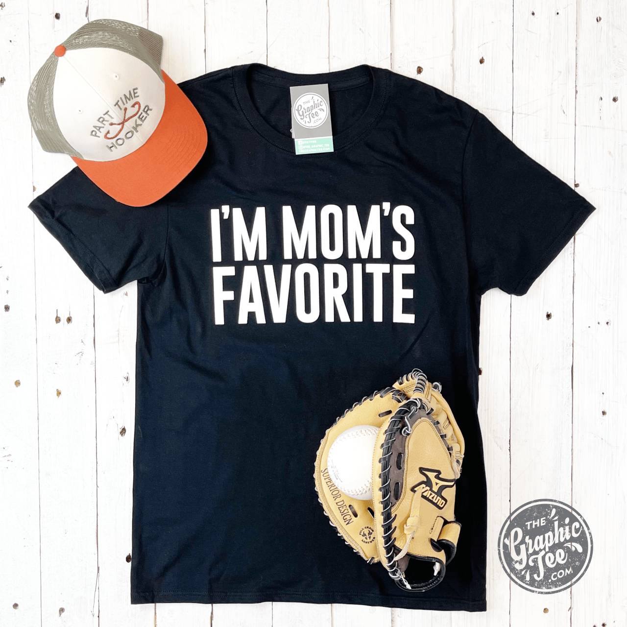 I'm Mom's Favorite - Black Tee - Aaria Tees Aaria Tees