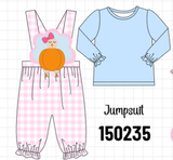 Pink Turkey Embroidery 2pc Jumpsuit Set Aaria Tees