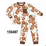 Brown Milk Cookie Print Pants Set Aaria Tees