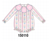 Pink Pearl Bow Floral Bubble Aaria Tees