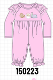 Pink Milk Cookies Ruffle Romper Aaria Tees