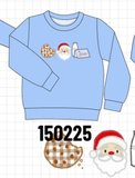 Blue Milk Cookies Embroidery Top Aaria Tees