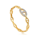 Rosie Two Tone Pave Bracelet Aaria Tees