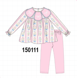 Pink Pearl Bow Floral Set Aaria Tees