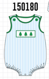 Green Christmas Tree Embroidery Bubble Aaria Tees