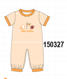 Orange Tennessee Go Vols Embroidery Romper Aaria Tees