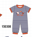 Auburn War Eagle Embroidery Romper Aaria Tees