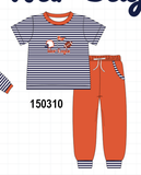 Auburn War Eagle Embroidery Pants Set Aaria Tees