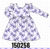 Purple Bow Zip Bamboo Dress Aaria Tees