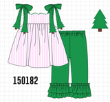 Pink Christmas Tree Embroidery Set Aaria Tees