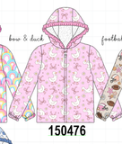 Pink Goose Bow ruffle Raincoat Aaria Tees