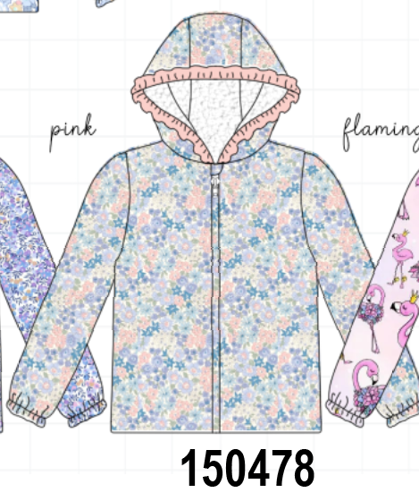 Multicolored Floral Ruffle Raincoat - Aaria Tees