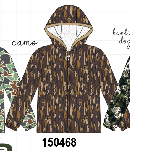 Brown Camouflage Raincoat