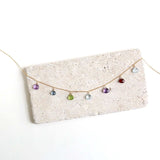 Rainbow Sparkler Necklace - Gold Aaria Tees