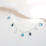 Blue Gemstone Gold Sparkler Necklace Aaria Tees