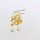 The Aurora Earring - White Chalcedony Aaria Tees