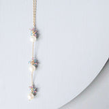 Pearl and Aquamarine Quartz Necklace Aaria Tees